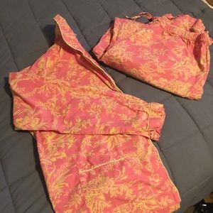 NOT AVAIL-Collared cotton pajama set